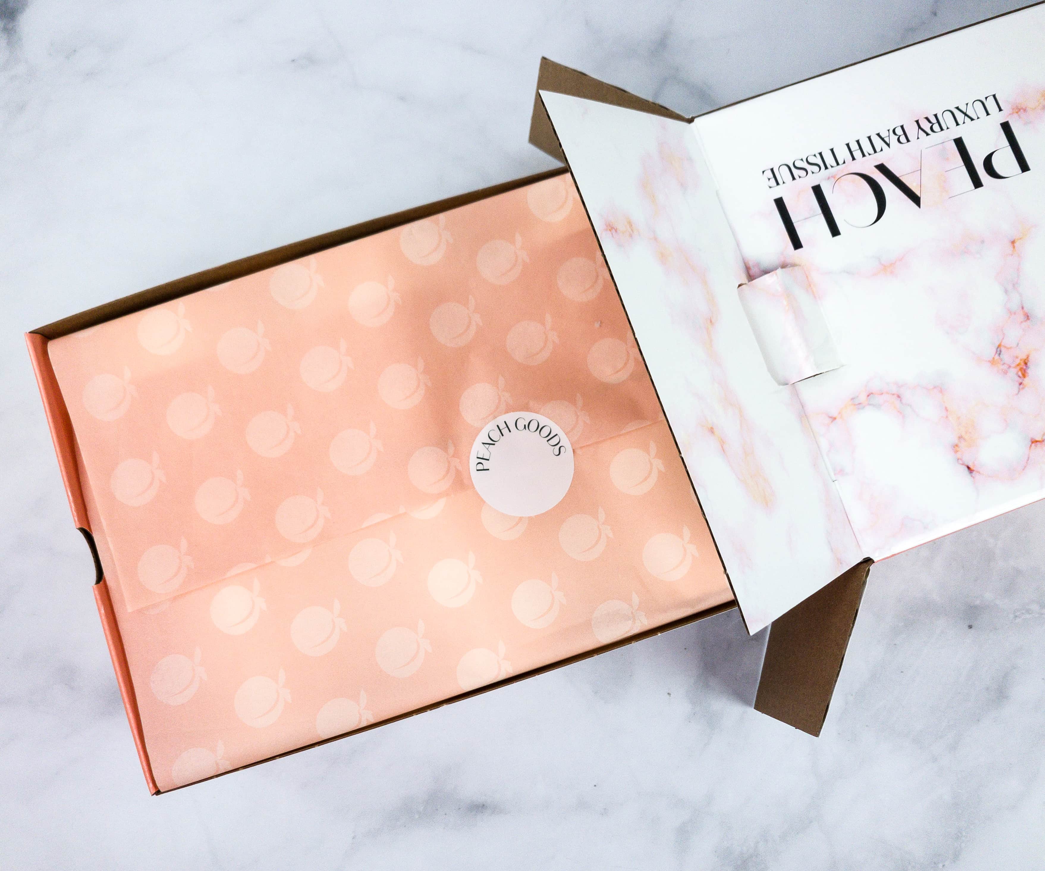 Peach Luxury Bath Tissue Subscription Box Review - Hello Subscription