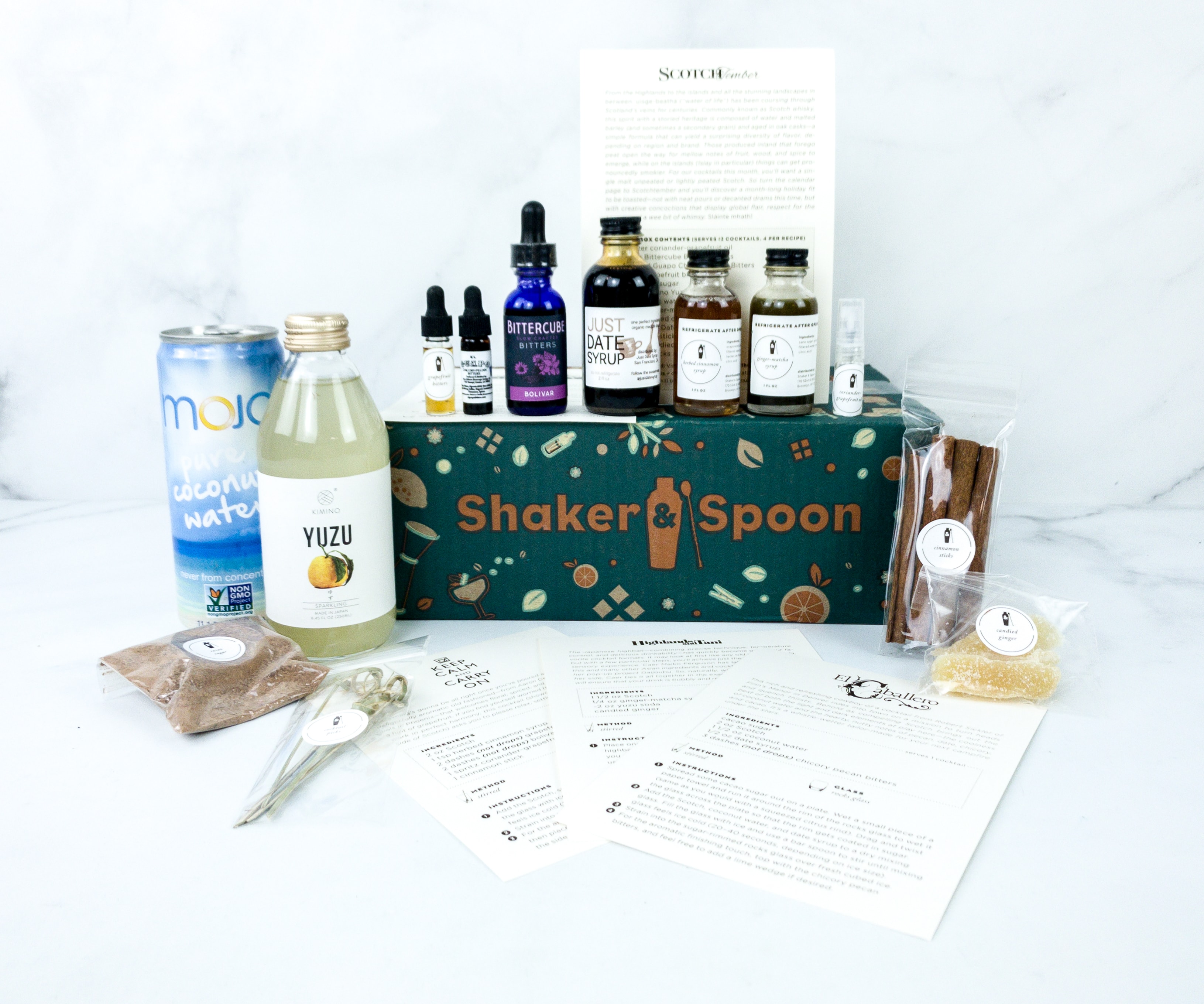 Shaker & Spoon Subscription Box Review & Coupon Scotchtember Hello