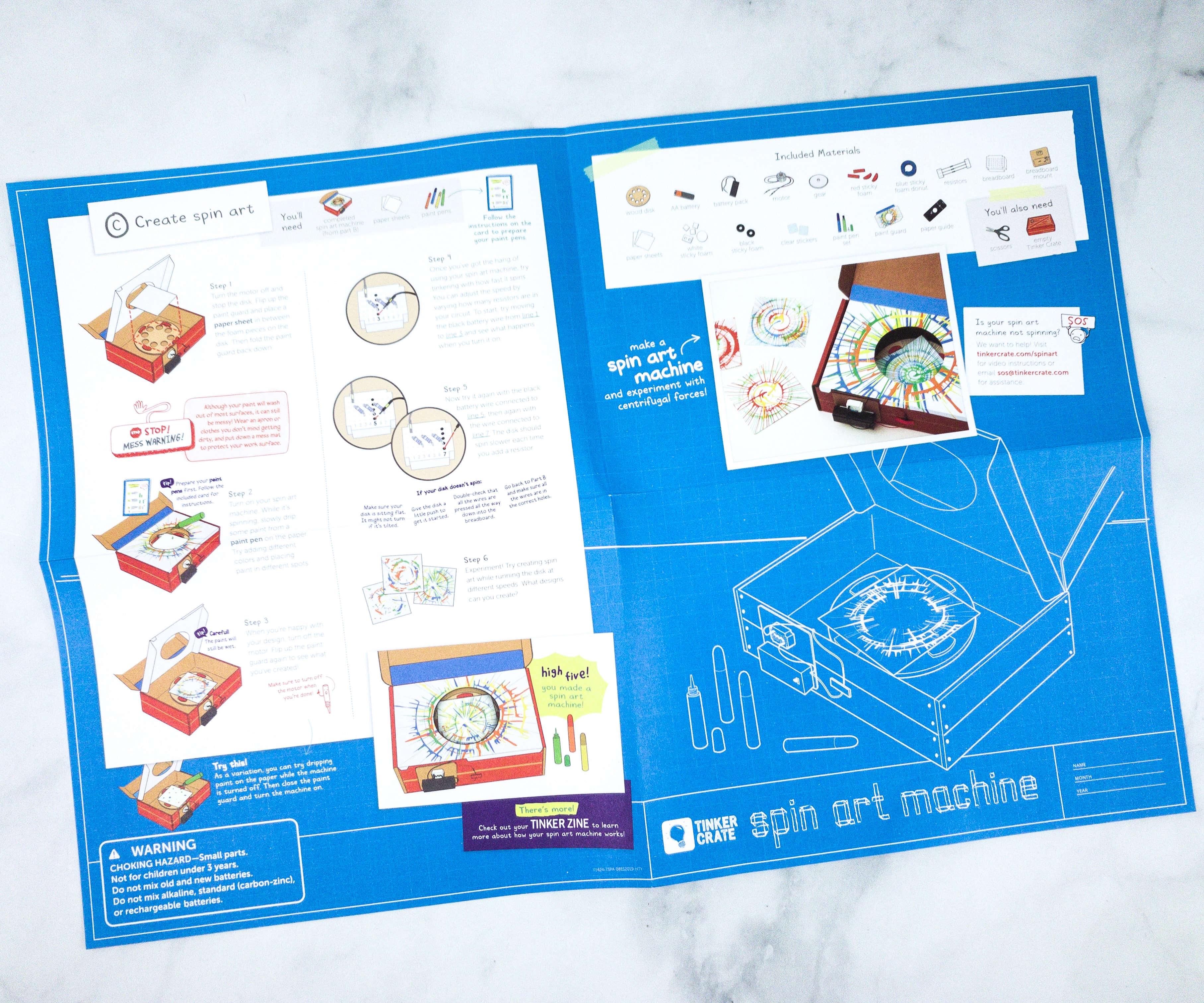 KiwiCo Tinker Crate Review & Coupon SPIN ART MACHINE hello subscription