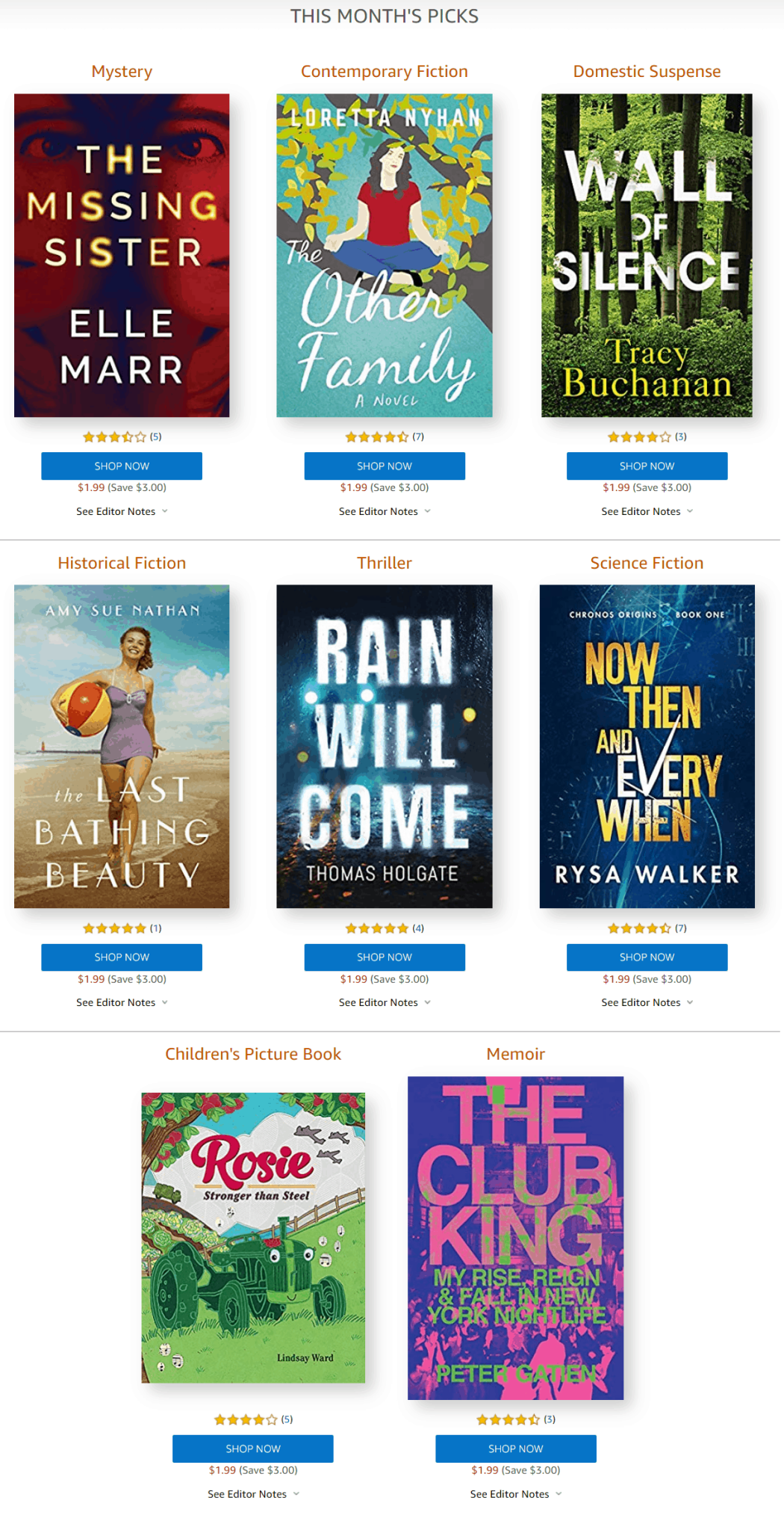 Amazon First Reads March 2020 Selections 1 Book FREE for Amazon Prime