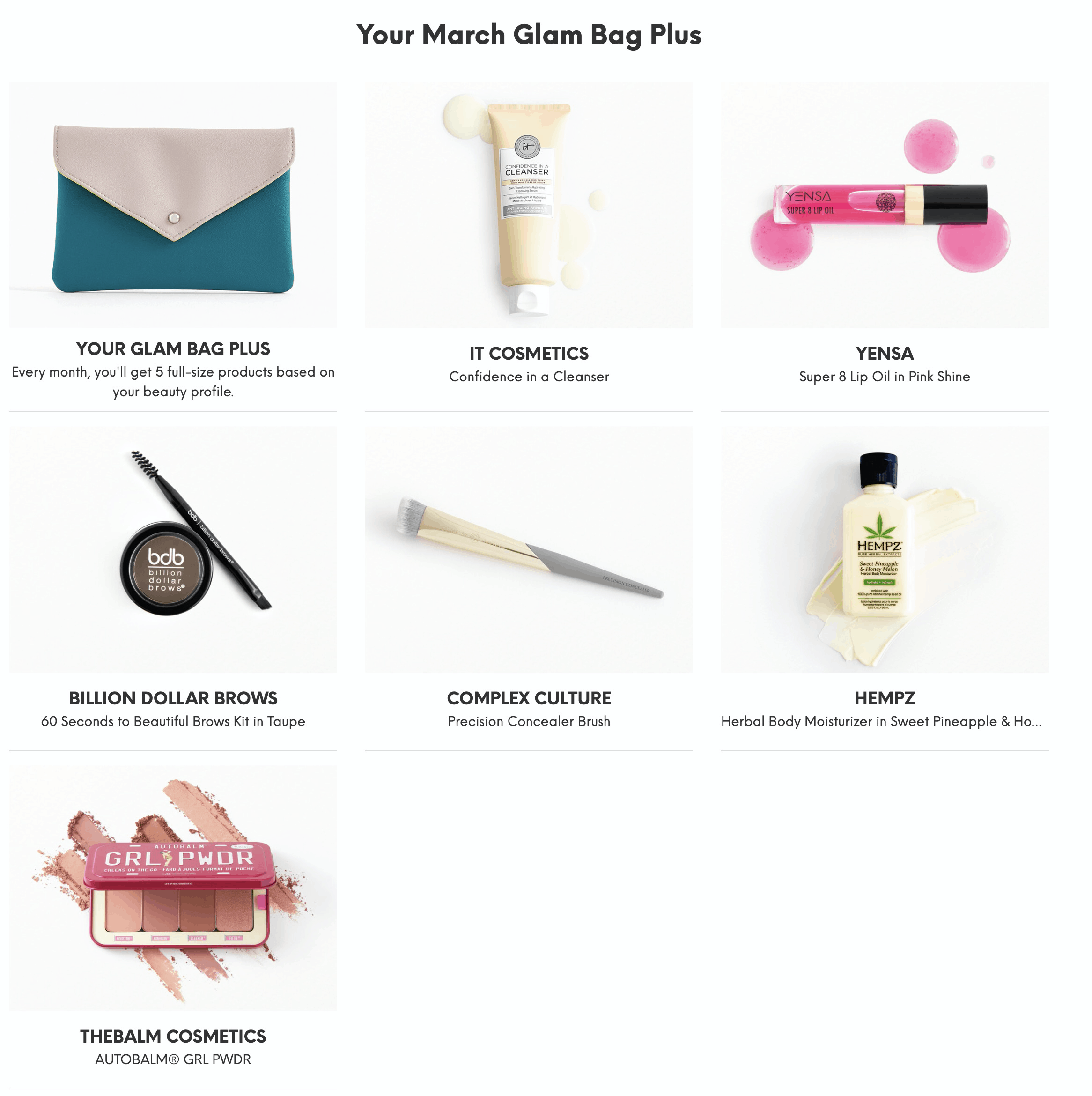 Ipsy March 2020 Glam Bag Plus Full Spoilers Reveals Available Now Hello Subscription Ipsters signed up for a glam bag plus this june could receive: ipsy march 2020 glam bag plus full