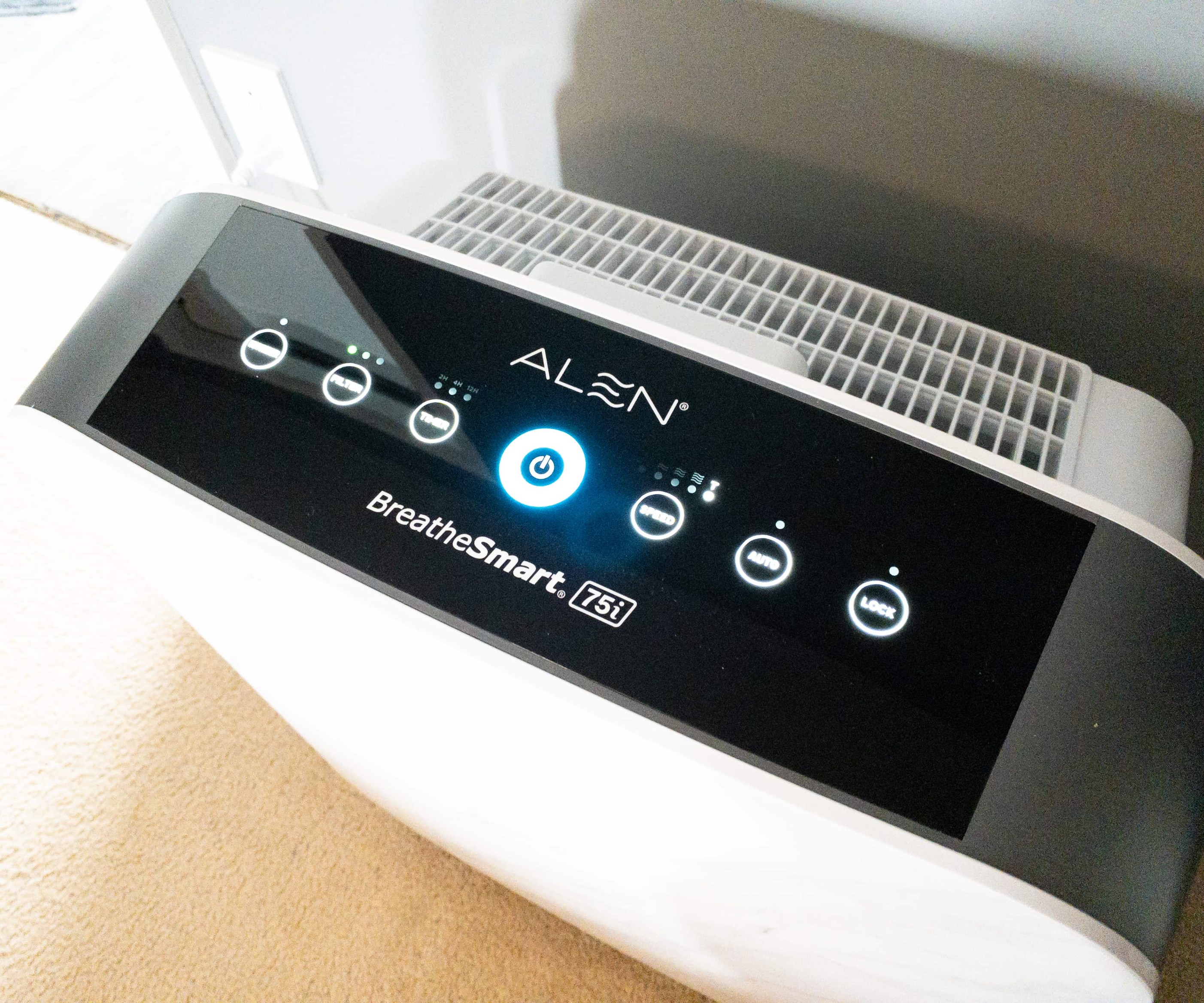 alen air purifier orange light