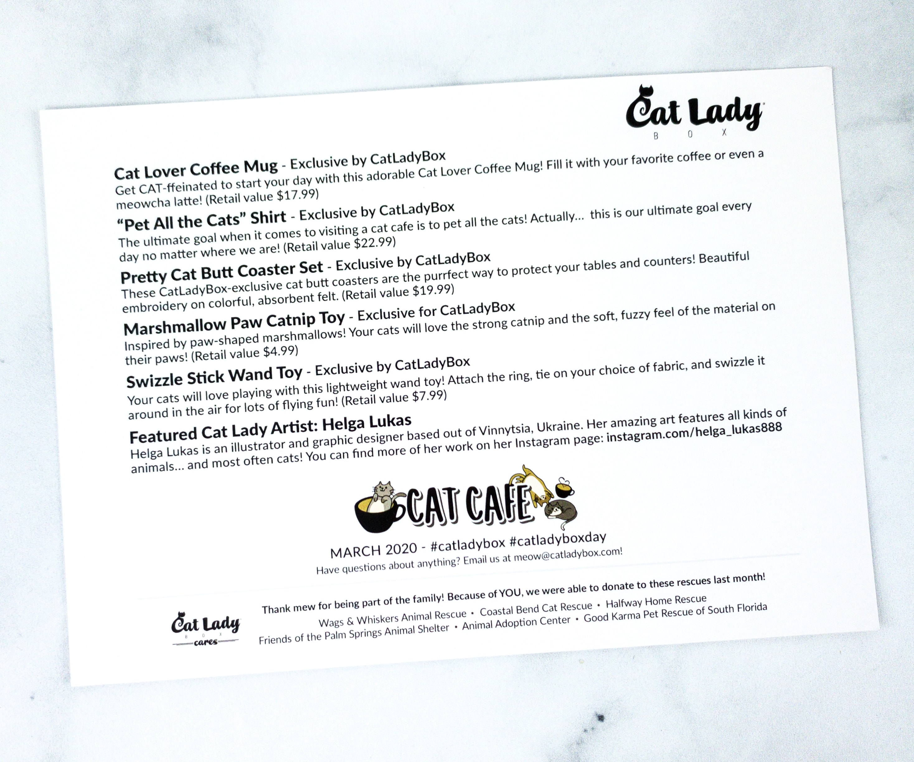 Cat Lady Box March Subscription Box Review Hello Subscription Cat Lady Box March Subscription Box Review Hello Subscription