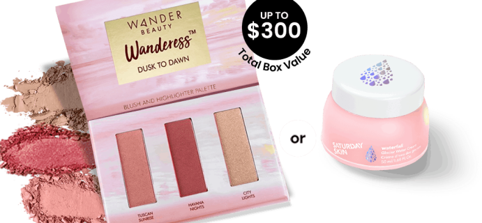 BOXYCHARM Coupon: FREE Wander Beauty Palette OR Saturday Skin Cream with March 2020 Box!