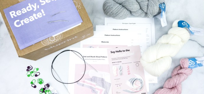 Bluprint Box Review + Coupon – 2nd and Shunk Shawl Knitting Kit