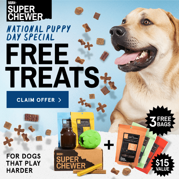 BarkBox Super Chewer National Puppy Day Sale FREE Extra Treats! Hello Subscription