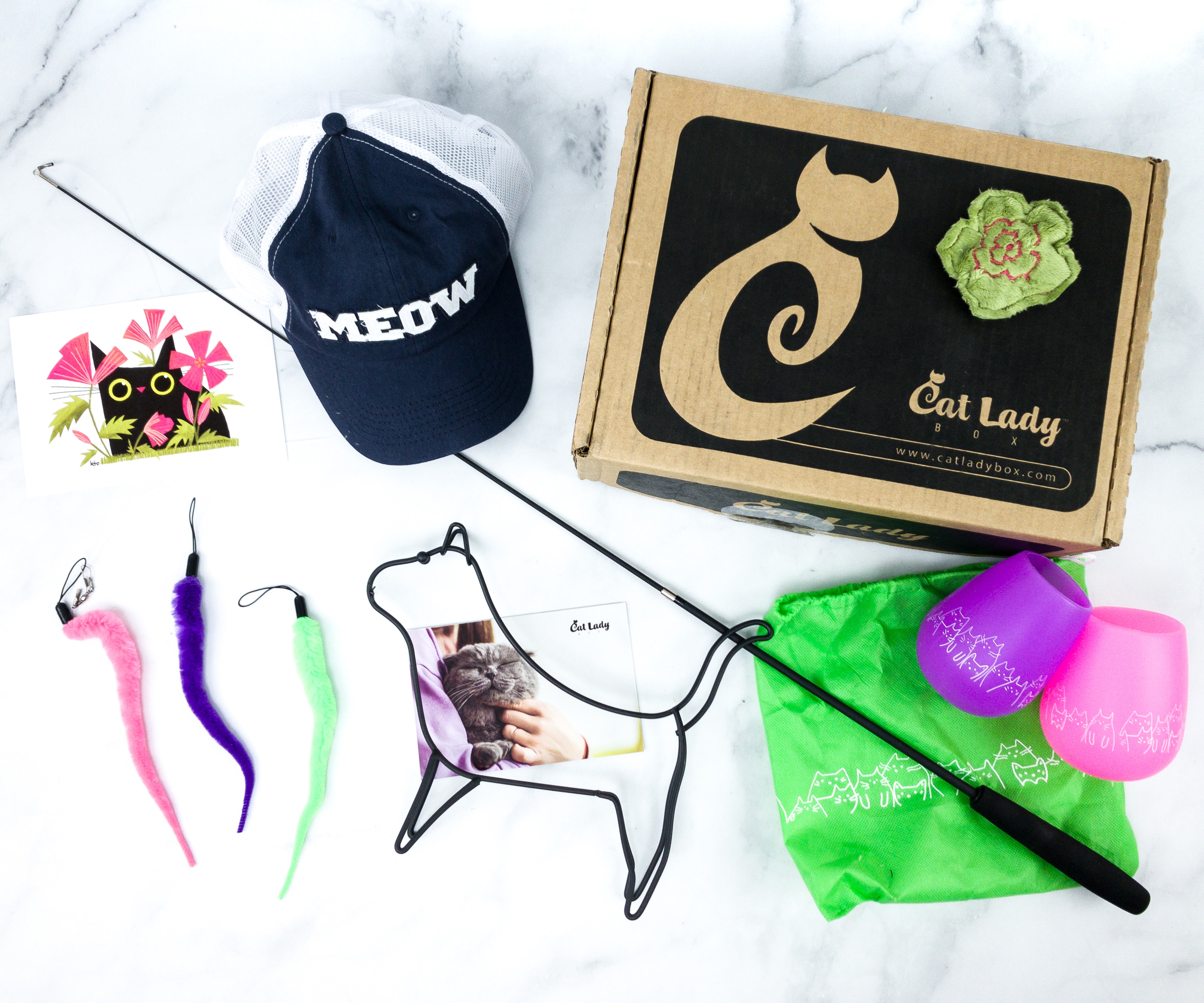 Cat Lady Box April Subscription Box Review Garden Pawty Hello Subscription