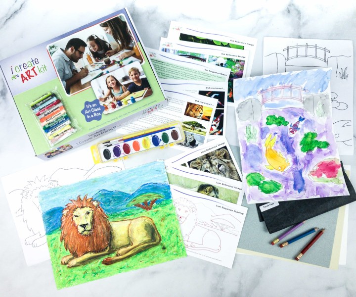 I Create Art Kit Subscription Box Review + Coupon Lion & Koi Hello
