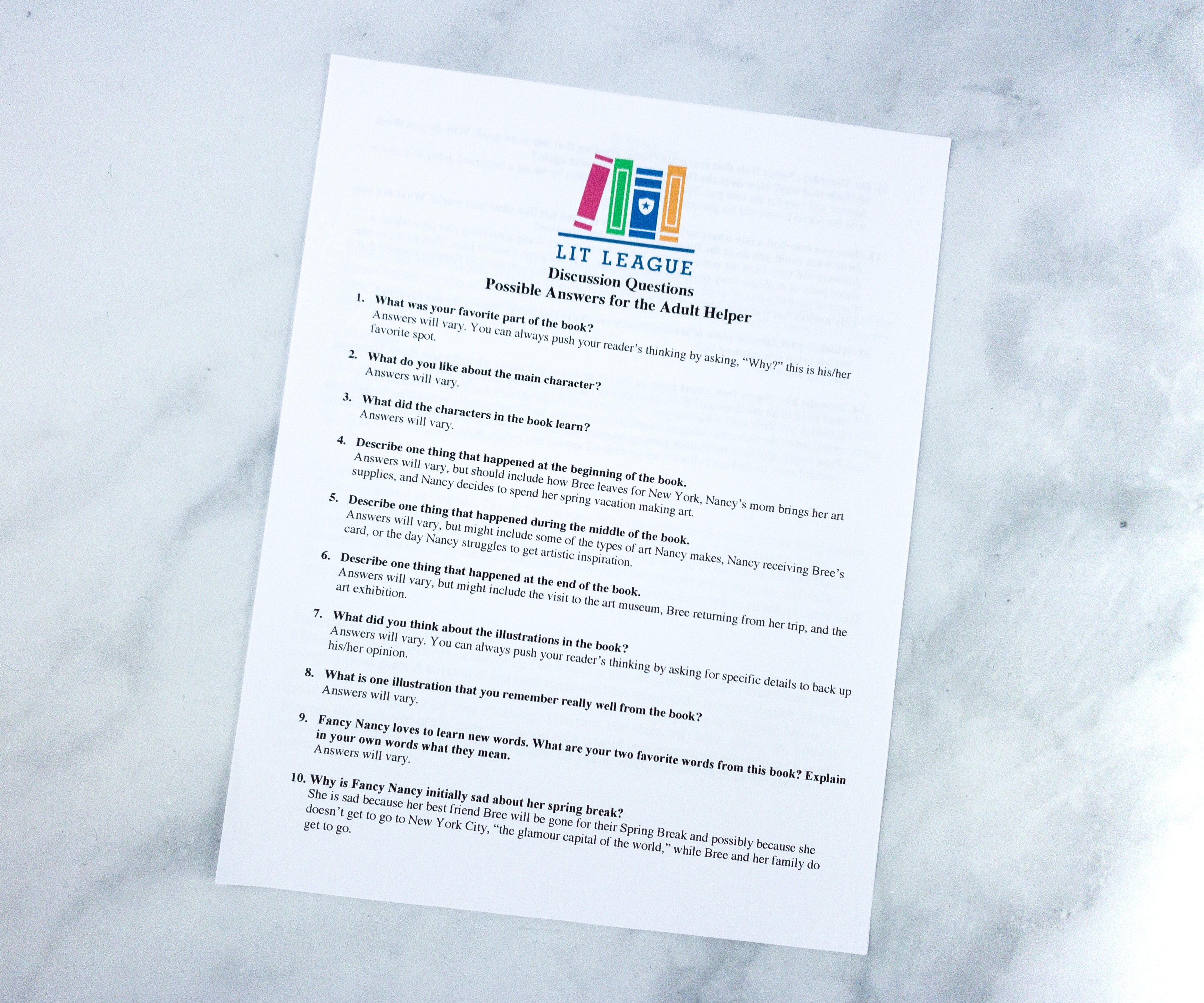 Lit League Subscription Box Review Coupon Fancy Nancy Box Hello Subscription