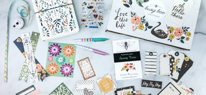 Busy Bee Stationery April 2020 Subscription Box Review
