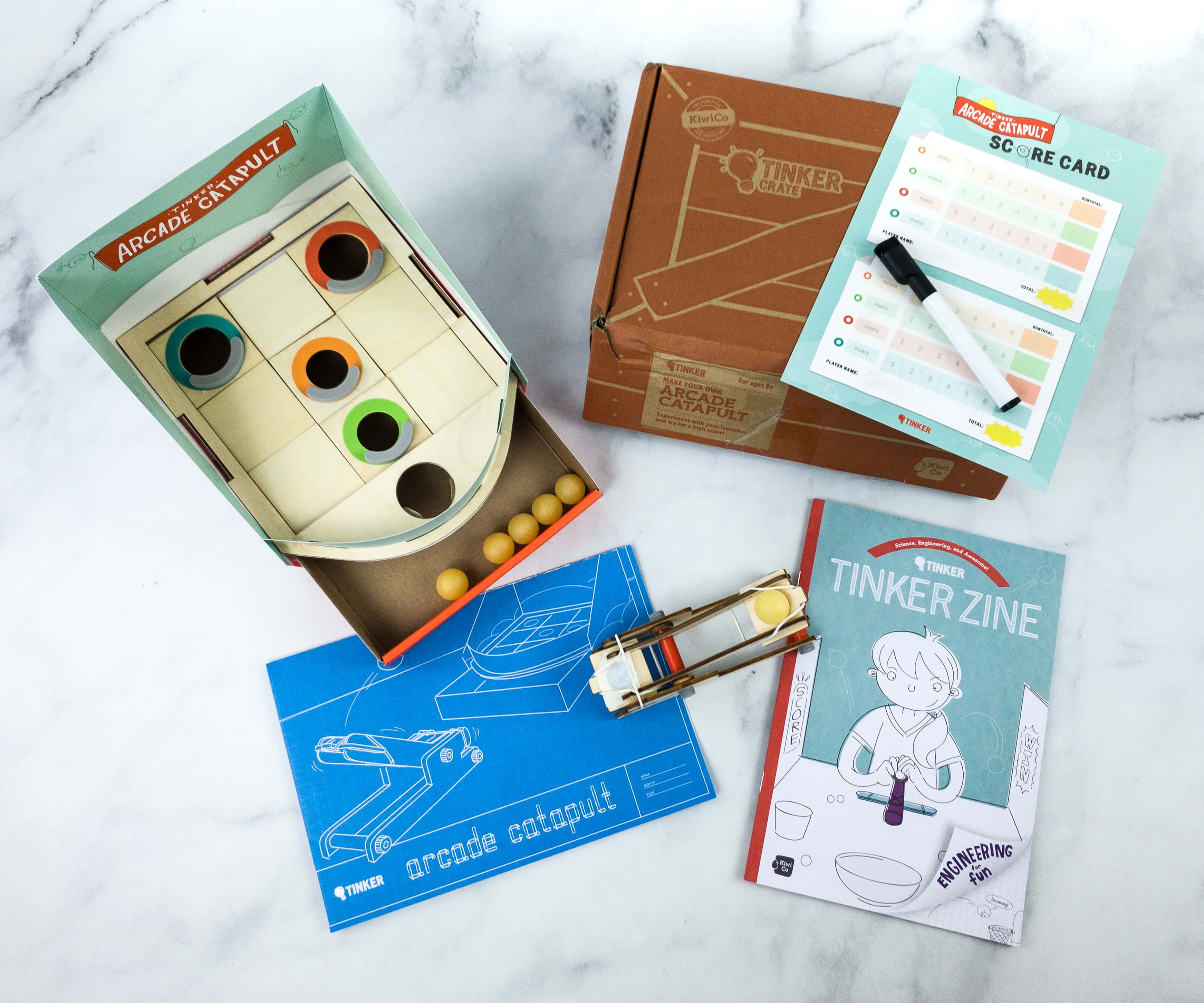 KiwiCo Tinker Crate Review & Coupon - ARCADE CATAPULT