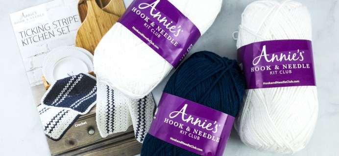 Annie’s Hook & Needle Club Unboxing Review + Coupon – TICKING STRIPE KITCHEN SET