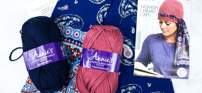 Annie’s Caring Crochet Kit Club Unboxing Review + Coupon – FASHION CHEMO CAPS