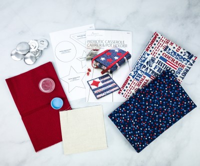 Annie’s Holiday Quilters Club Unboxing Review + Coupon – PATRIOTIC CASSEROLE CARRIER & POT HOLDER