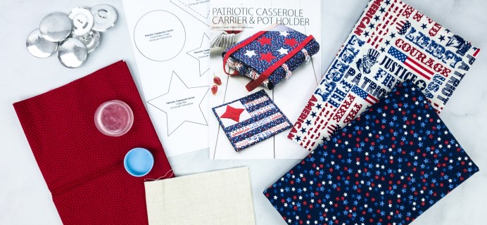 Annie’s Holiday Quilters Club Unboxing Review + Coupon – PATRIOTIC CASSEROLE CARRIER & POT HOLDER