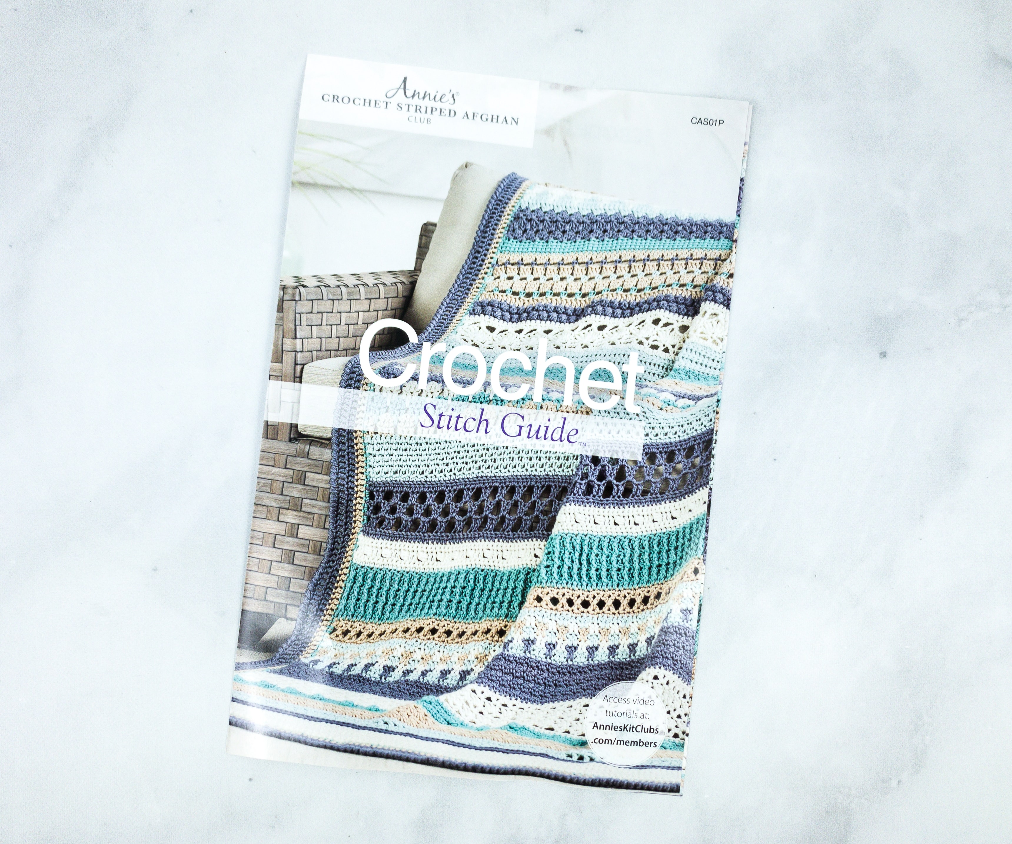 Annie’s Crochet Striped Afghan Club Unboxing Review + Coupon SEASIDE