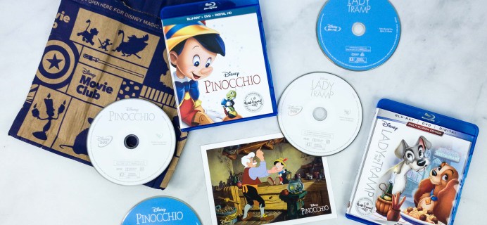 Disney Movie Club Review + Coupon – LADY & THE TRAMP + PINOCCHIO