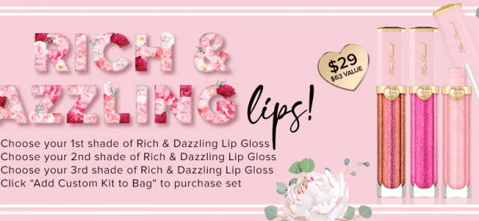 Too Faced Build Your Own Lip Gloss Kit Available Now + Coupon!