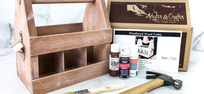 Adults & Crafts Subscription Box Review + Coupon – WEATHERED WOOD CADDY