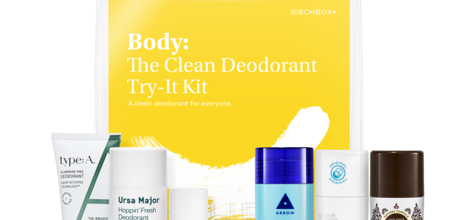 The Clean Deodorant Try It Kit – New Birchbox Kit Available Now + Coupons!