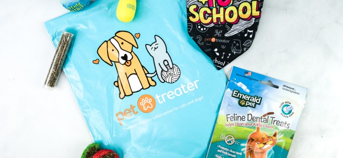 Pet Treater Cat Pack August 2020 Cat Subscription Review + Coupon!