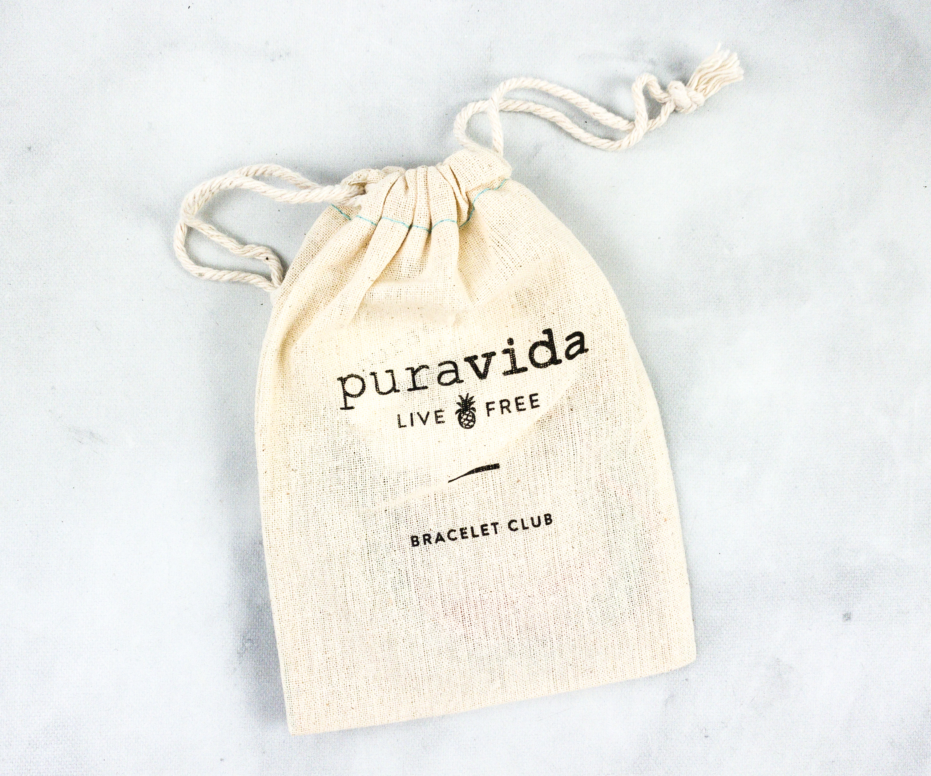 PURA VIDA BRACELET CLUB EMPTY DRAWSTRING BAGS