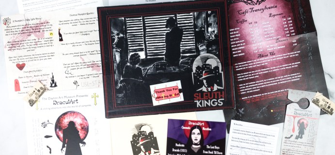 Sleuth Kings Subscription Box Review + Coupons – Case 202 DRACULART