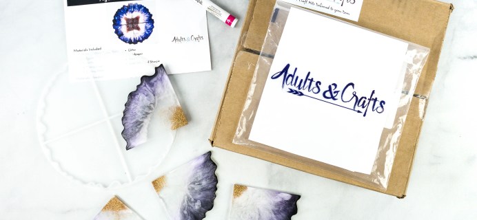Adults & Crafts Subscription Box Review + Coupon – AGATE RESIN COASTER KIT