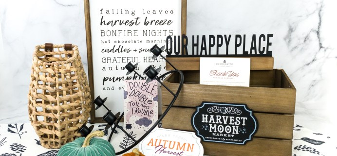 Decocrated Fall 2020 Subscription Box Review + Coupon