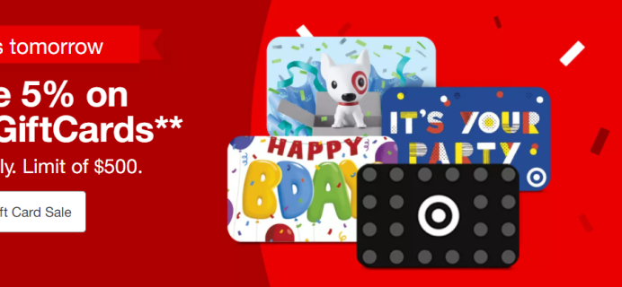 Target Deal Days Sale: Save 5% on Target Gift Cards!