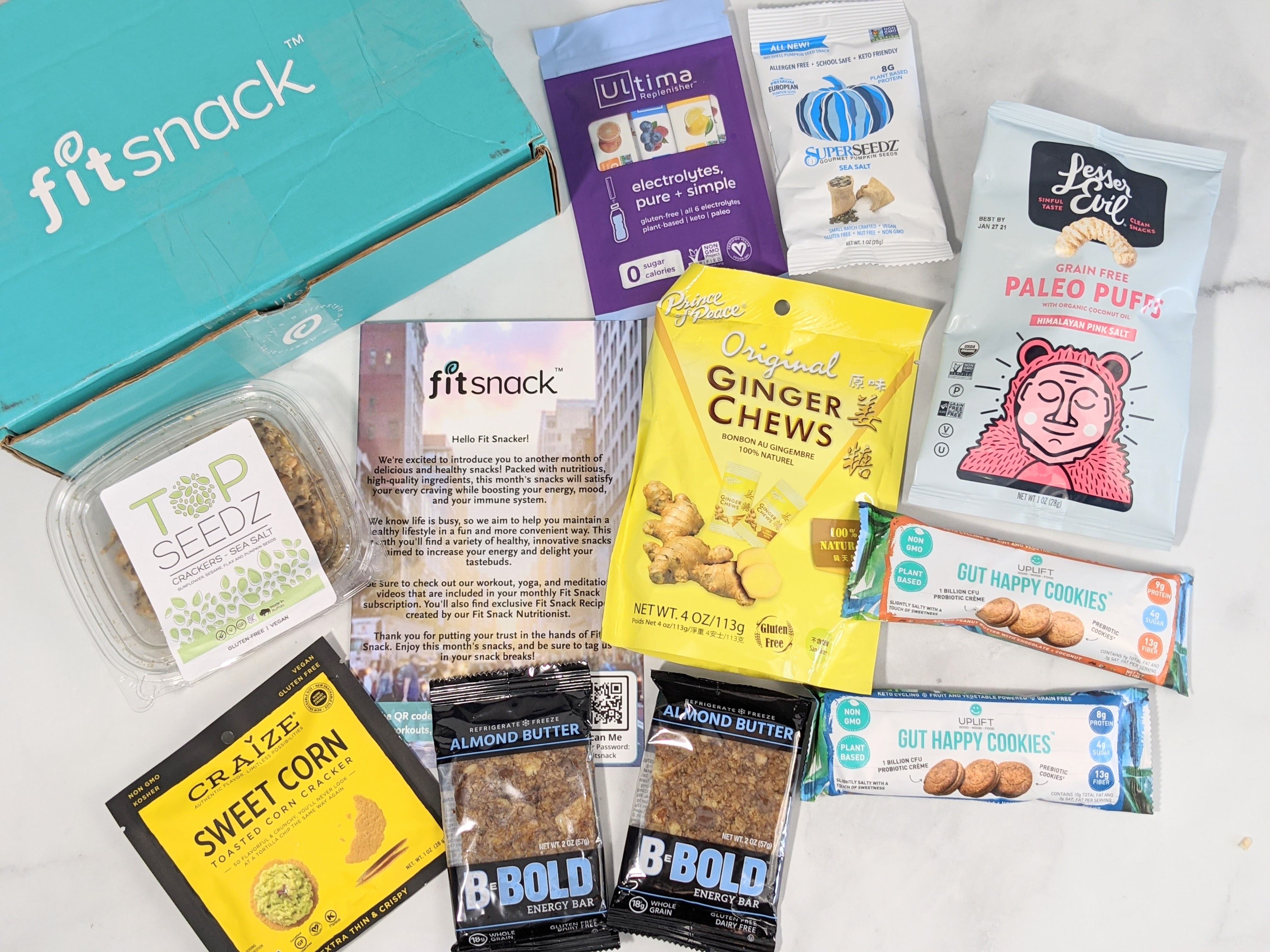 FitSnack September 2020 Subscription Box Review - Hello Subscription