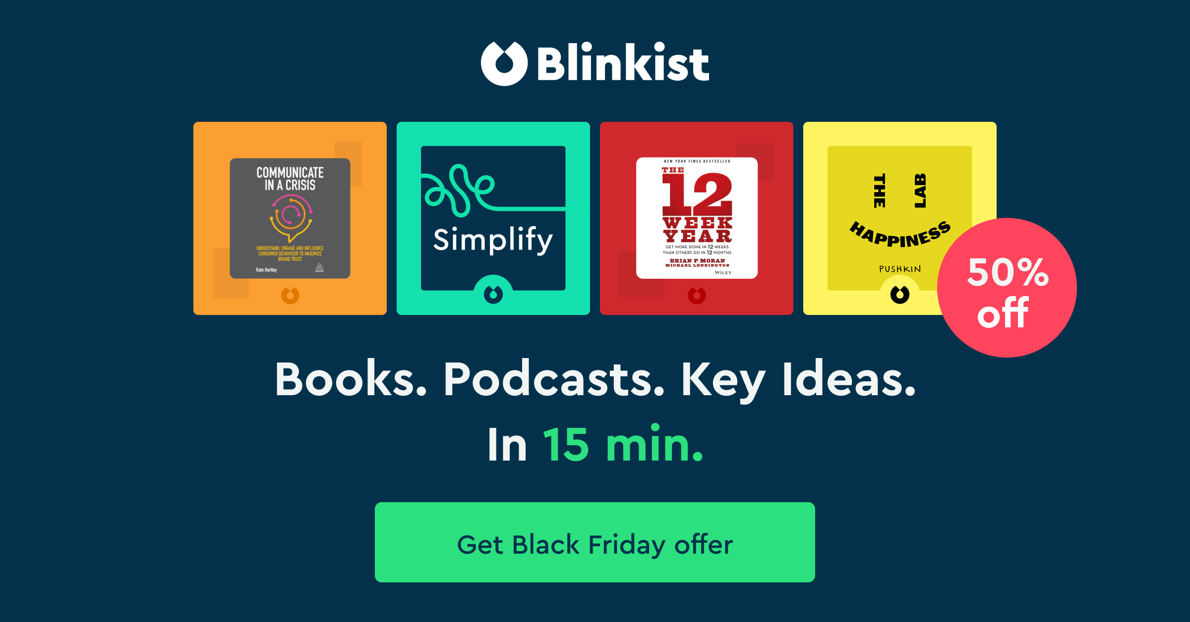 Blinkist Black Friday Sale 50 OFF Annual Premium Subscription