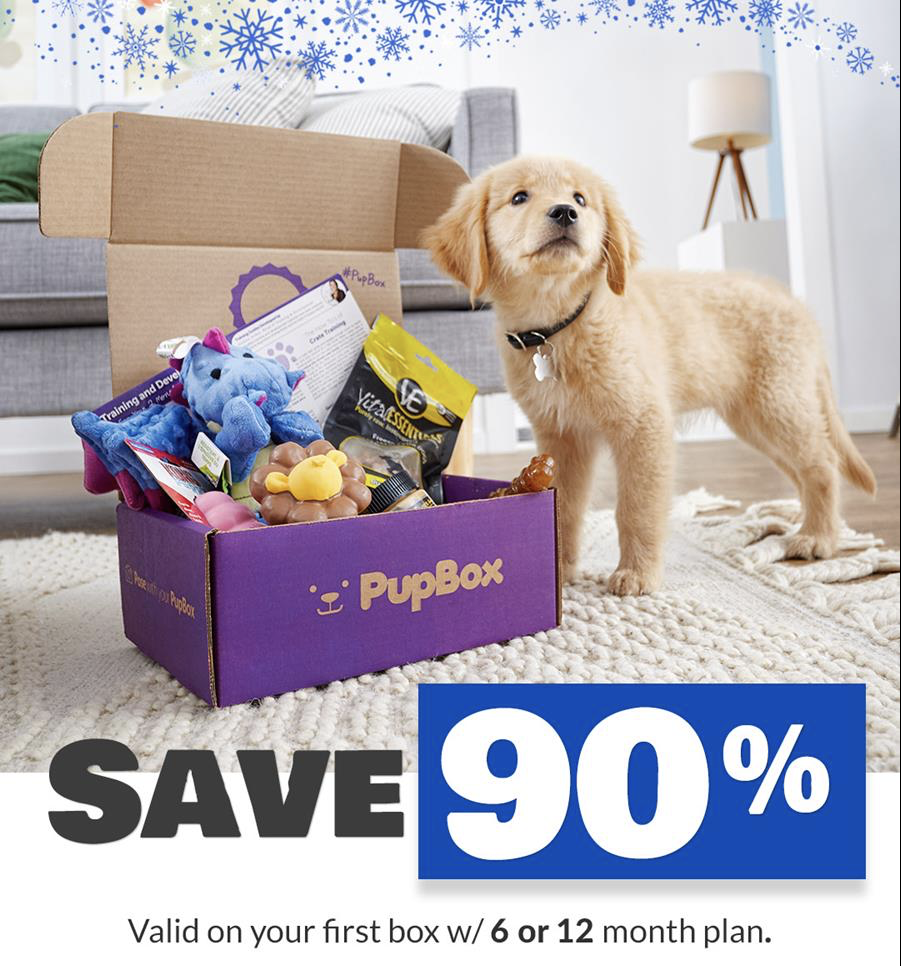PupBox Cyber Monday Coupon Get 90 Off Your First Dog or Puppy Box