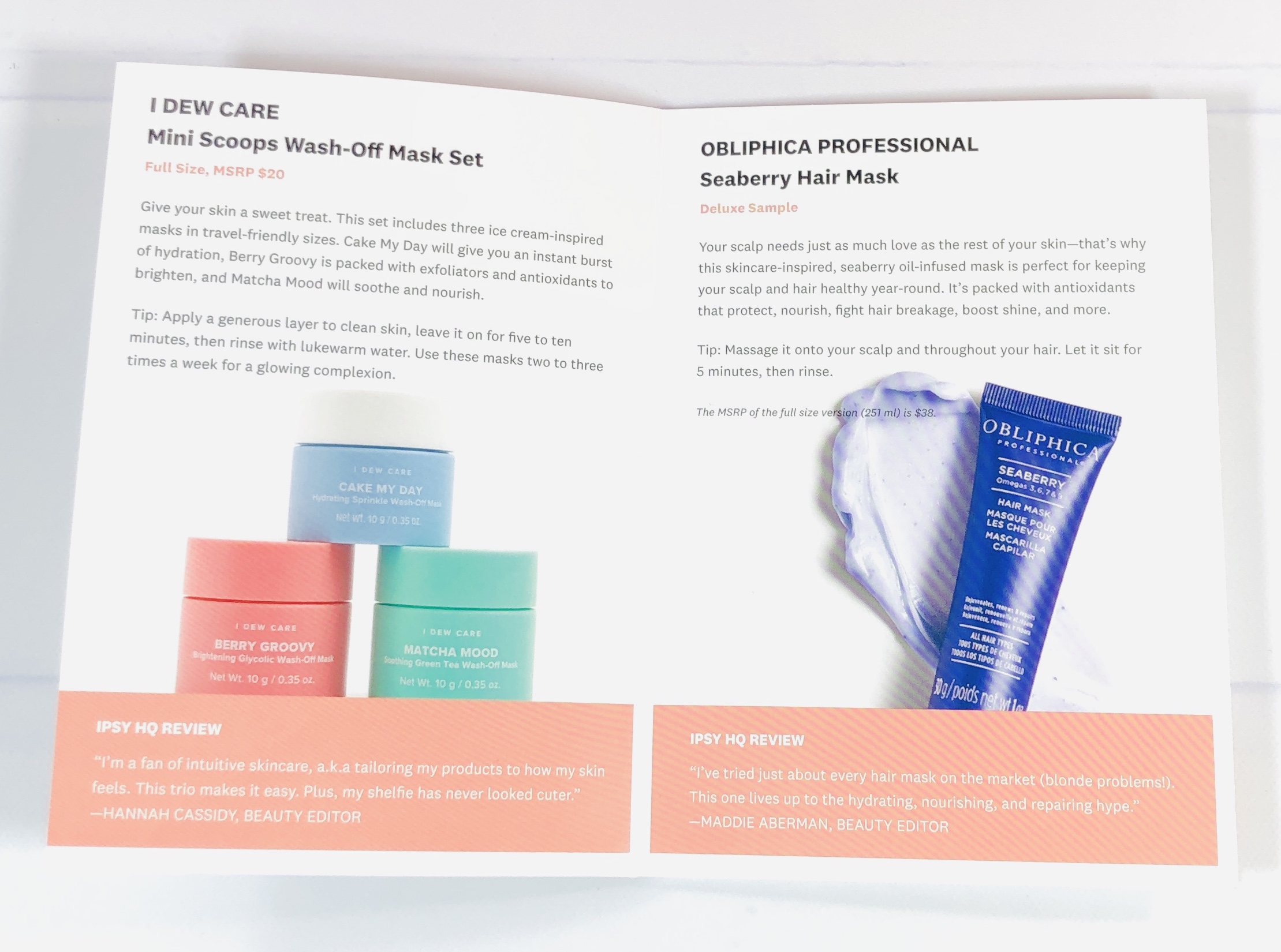 I Dew Care Mini Scoops Wash-Off Mask Set