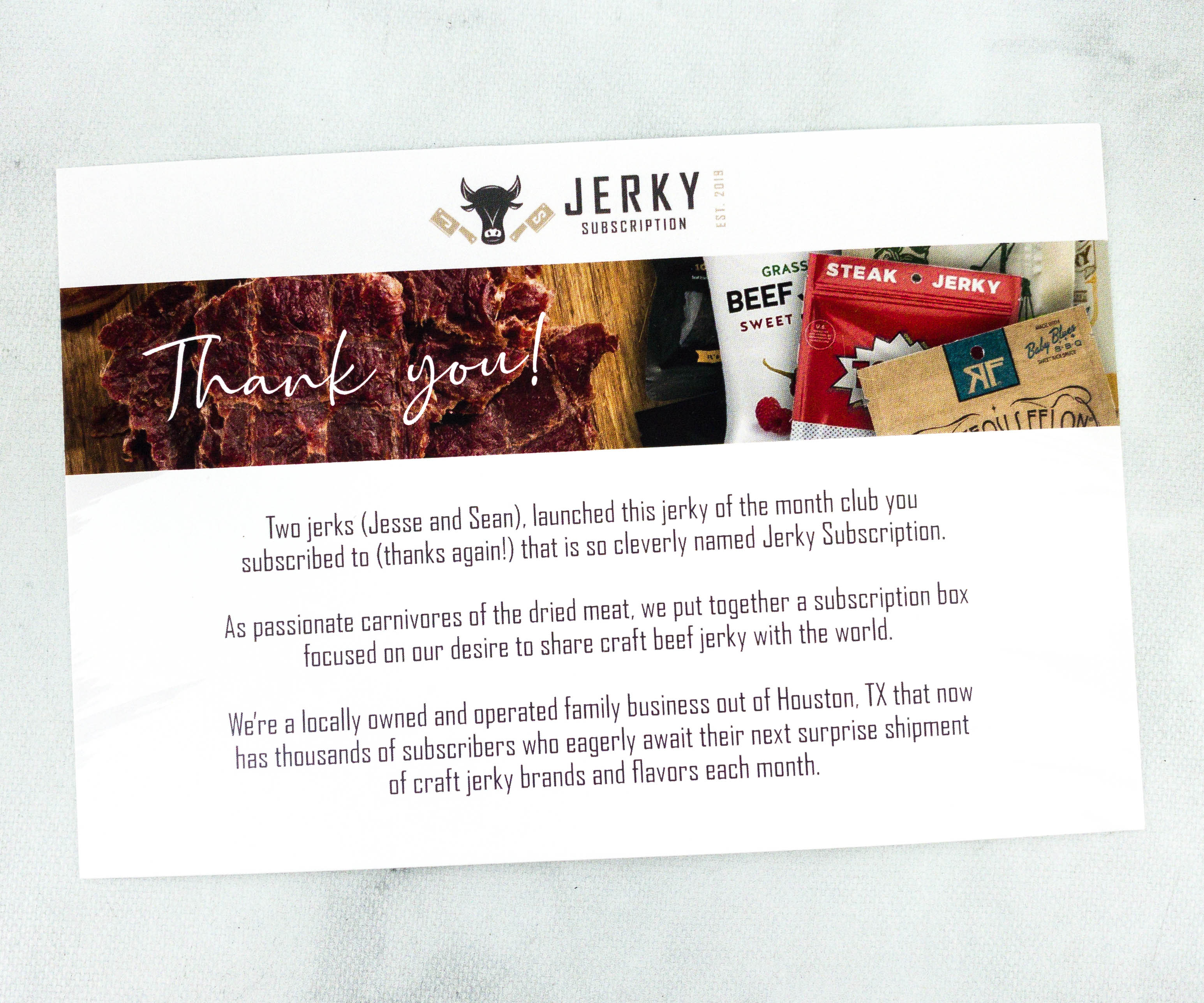 Jerky Subscription New Member Box Review + Coupon Hello Subscription