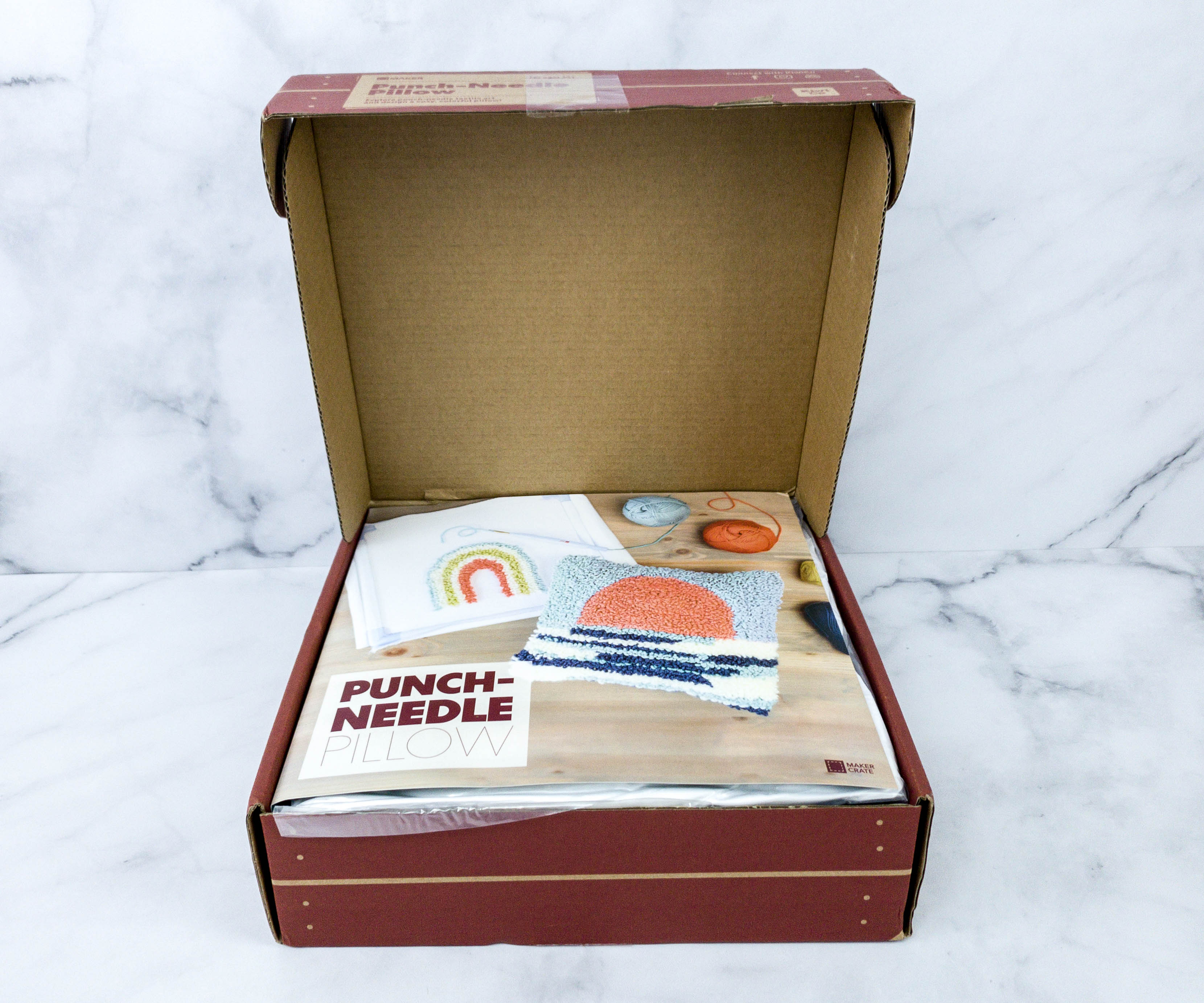 Maker Crate Review + Coupons PUNCHNEEDLE PILLOW Hello Subscription