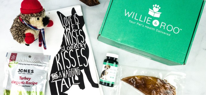 Willie & Roo November 2020 Subscription Box Review + Coupon