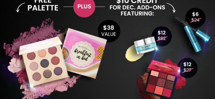 BOXYCHARM Coupon: FREE Beauty Bakerie Palette + $10 Popup Credit with December 2020 Box!