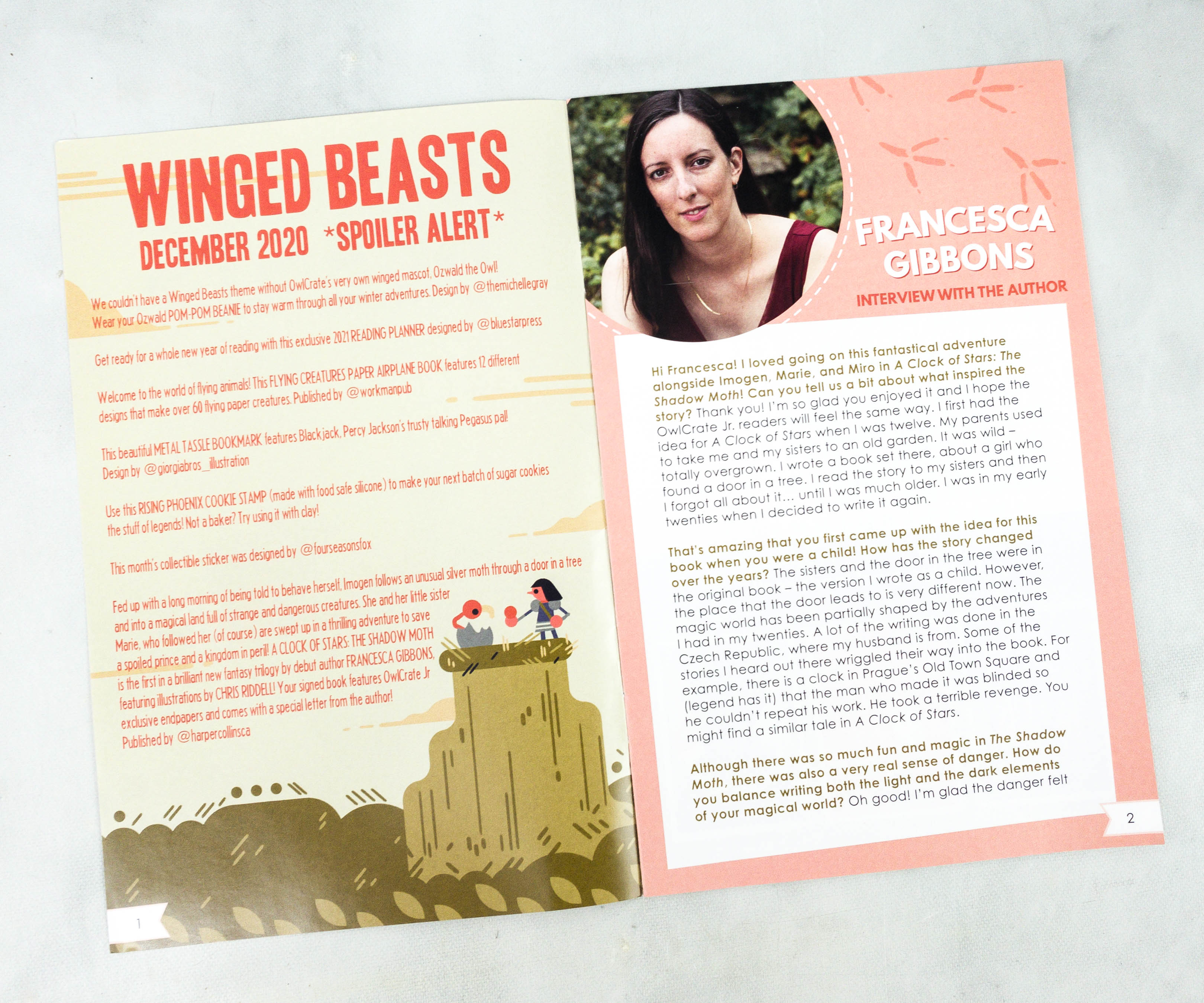 OwlCrate Jr. December 2020 Box Review & Coupon WINGED BEASTS! Hello