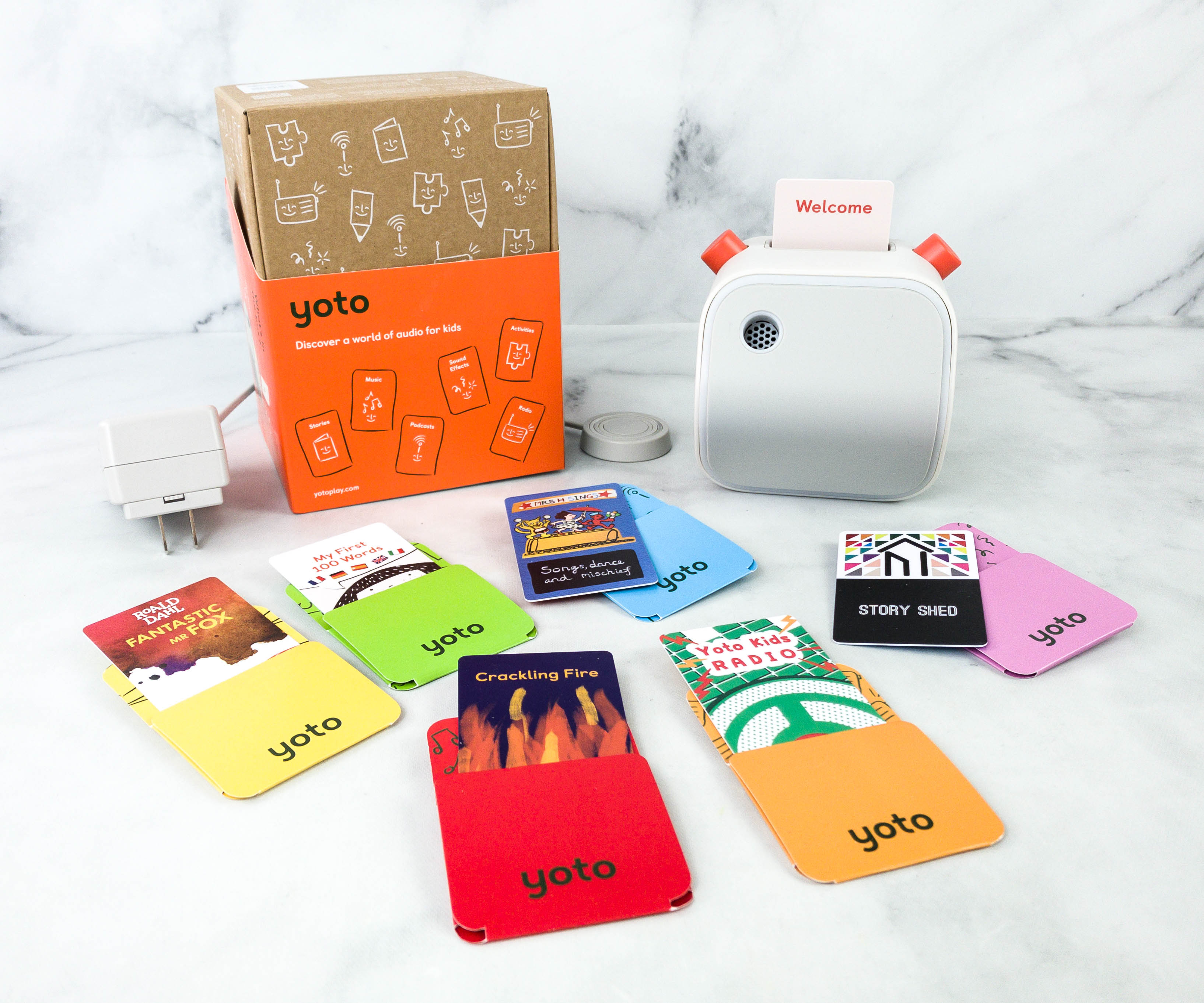 yoto make your own cards - 5 blank audio cards for use with kids player &  mini bluetooth speaker, play audiobook stories musi