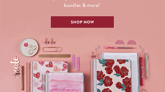 New Erin Condren Palentine’s Day Collection Available Now + Coupon!