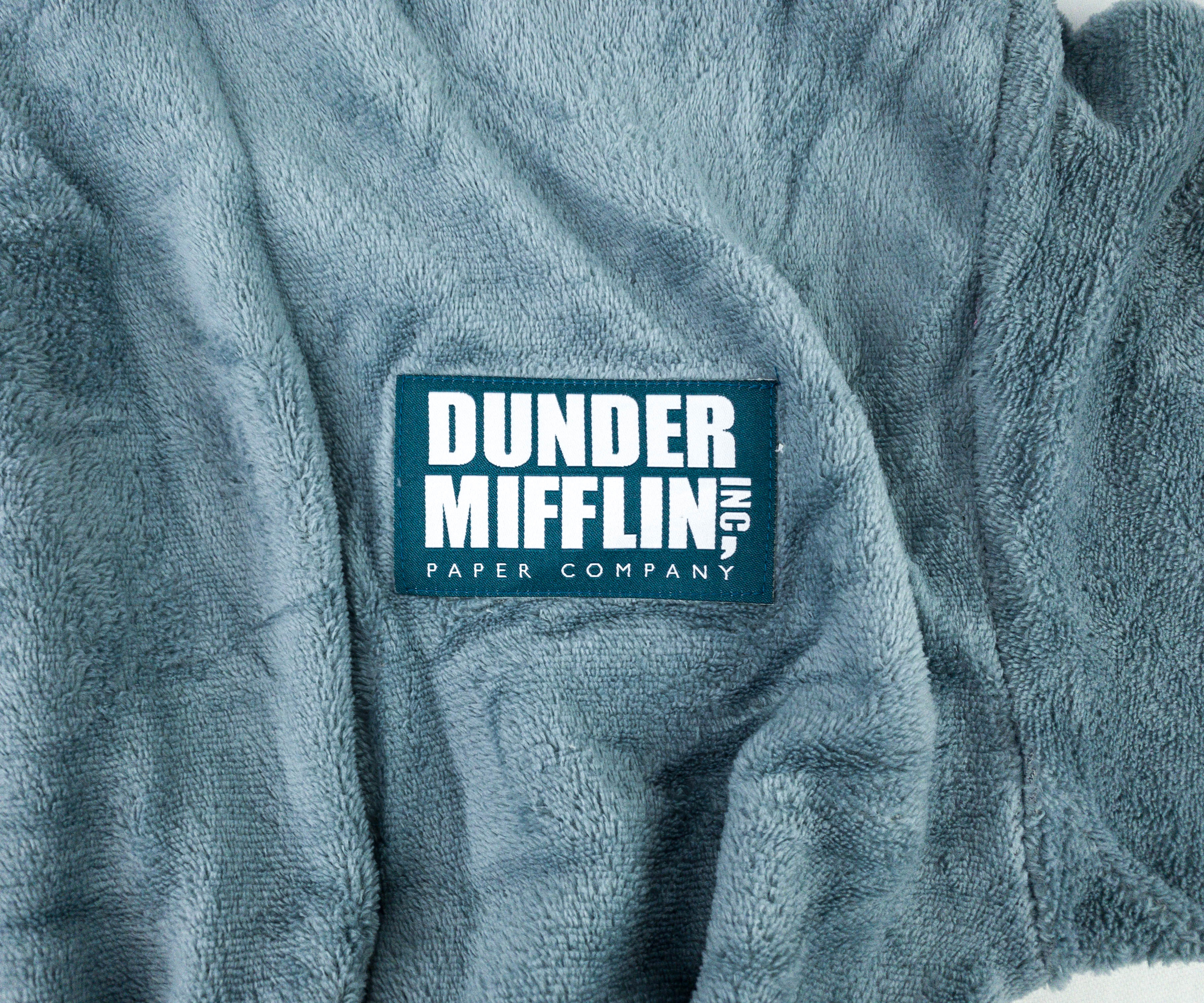 Dunder Mifflin Inc. Paper Company Plush Gray Robe