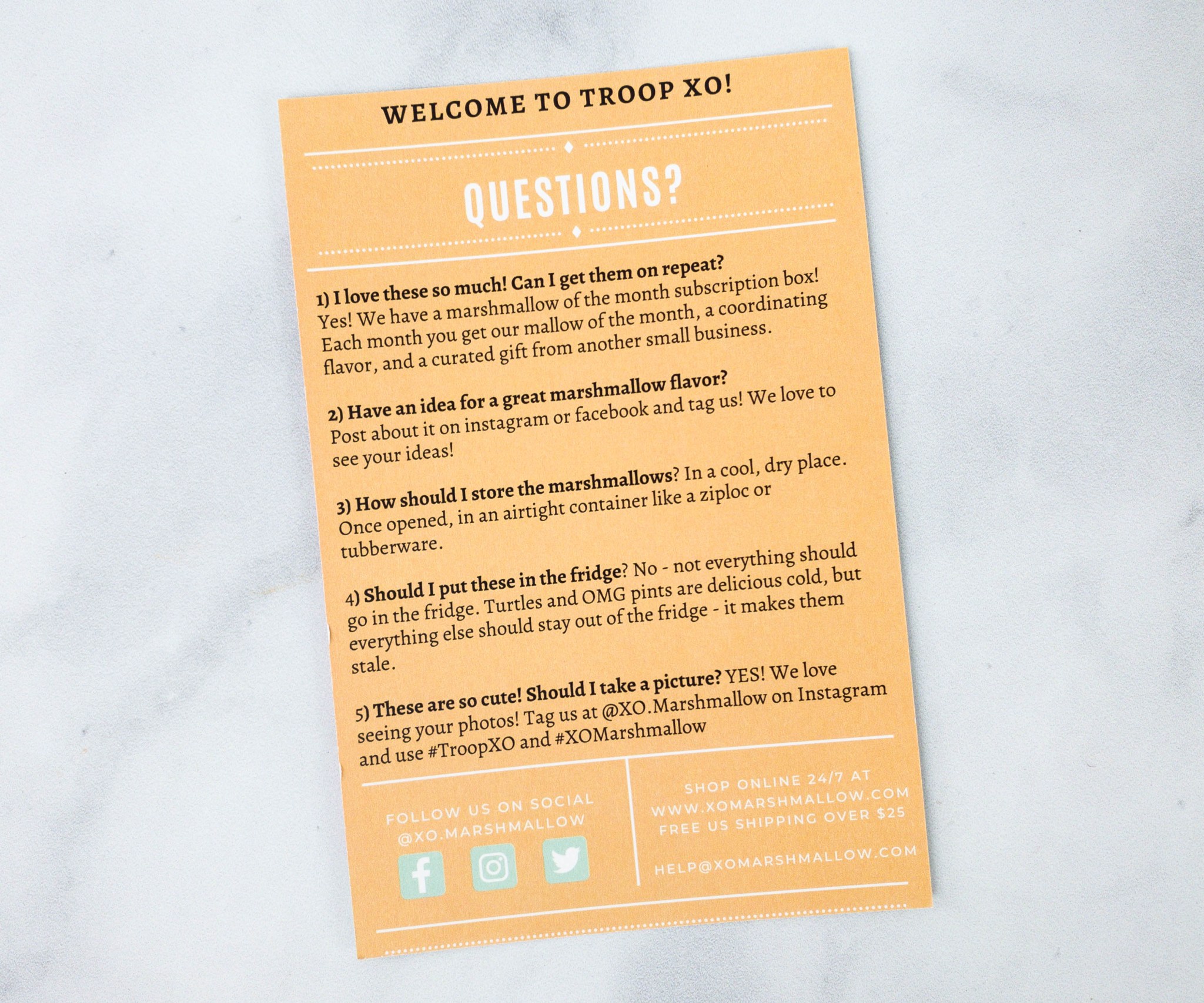 Marshmallow of the Month Club by XO Marshmallow Subscription Box Review