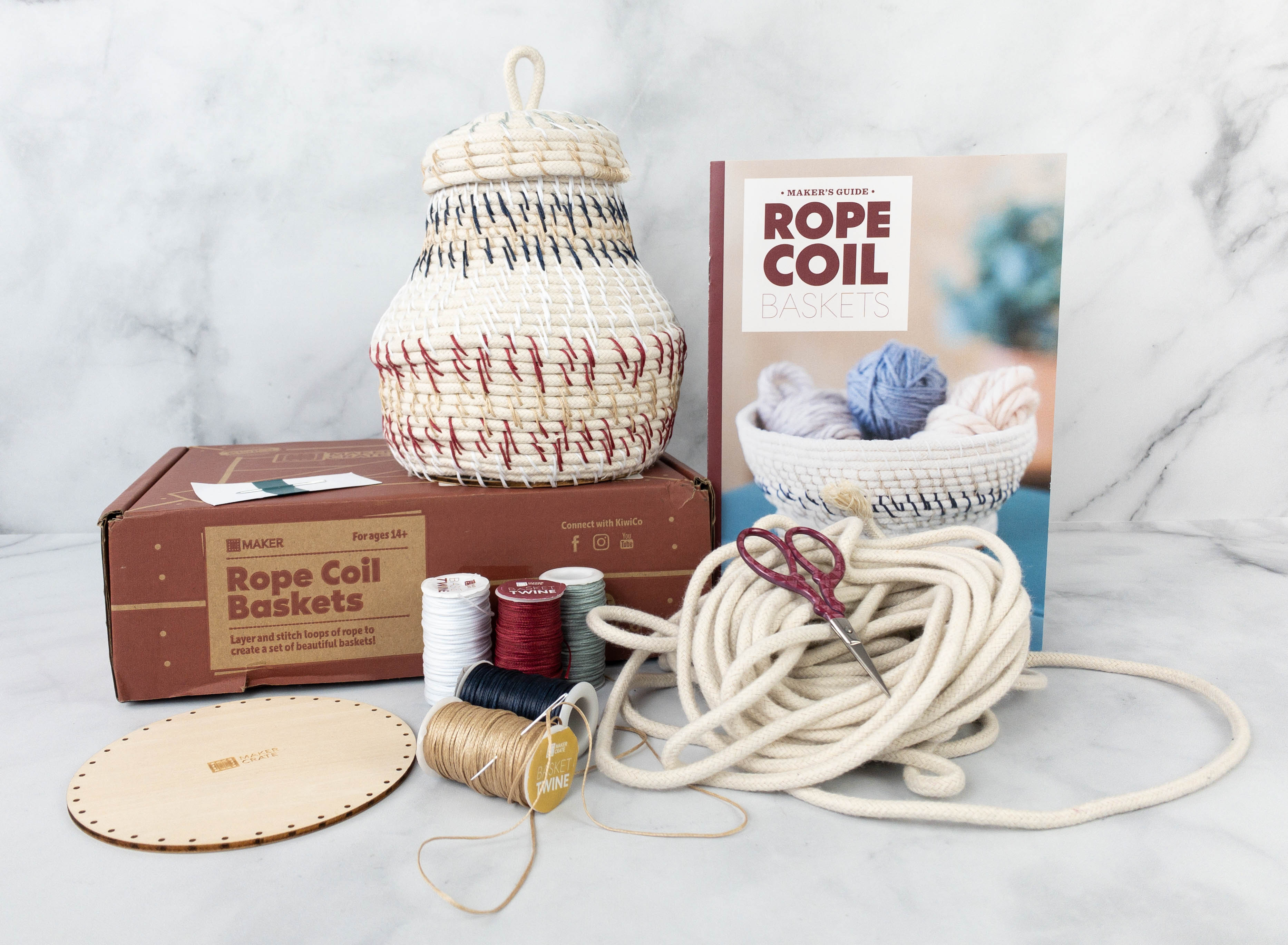 Maker Crate Review + Coupon - ROPE COIL BASKETS - Hello Subscription