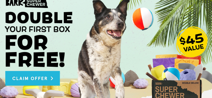 BarkBox Super Chewer Deal: First Box Double Deluxe + Beach Themed Box!