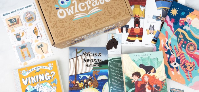 OwlCrate Jr. May 2021 Box Review & Coupon – SAGAS & SWORDS!