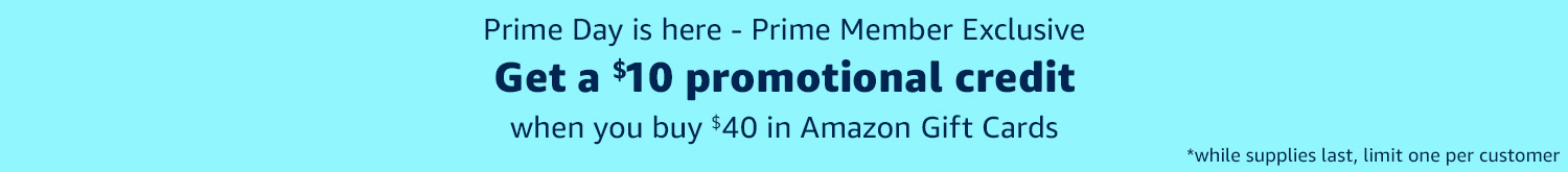 Amazon Prime Day 21 Deal Get 10 Credit With 40 Amazon Gift Card Purchase Hello Subscription