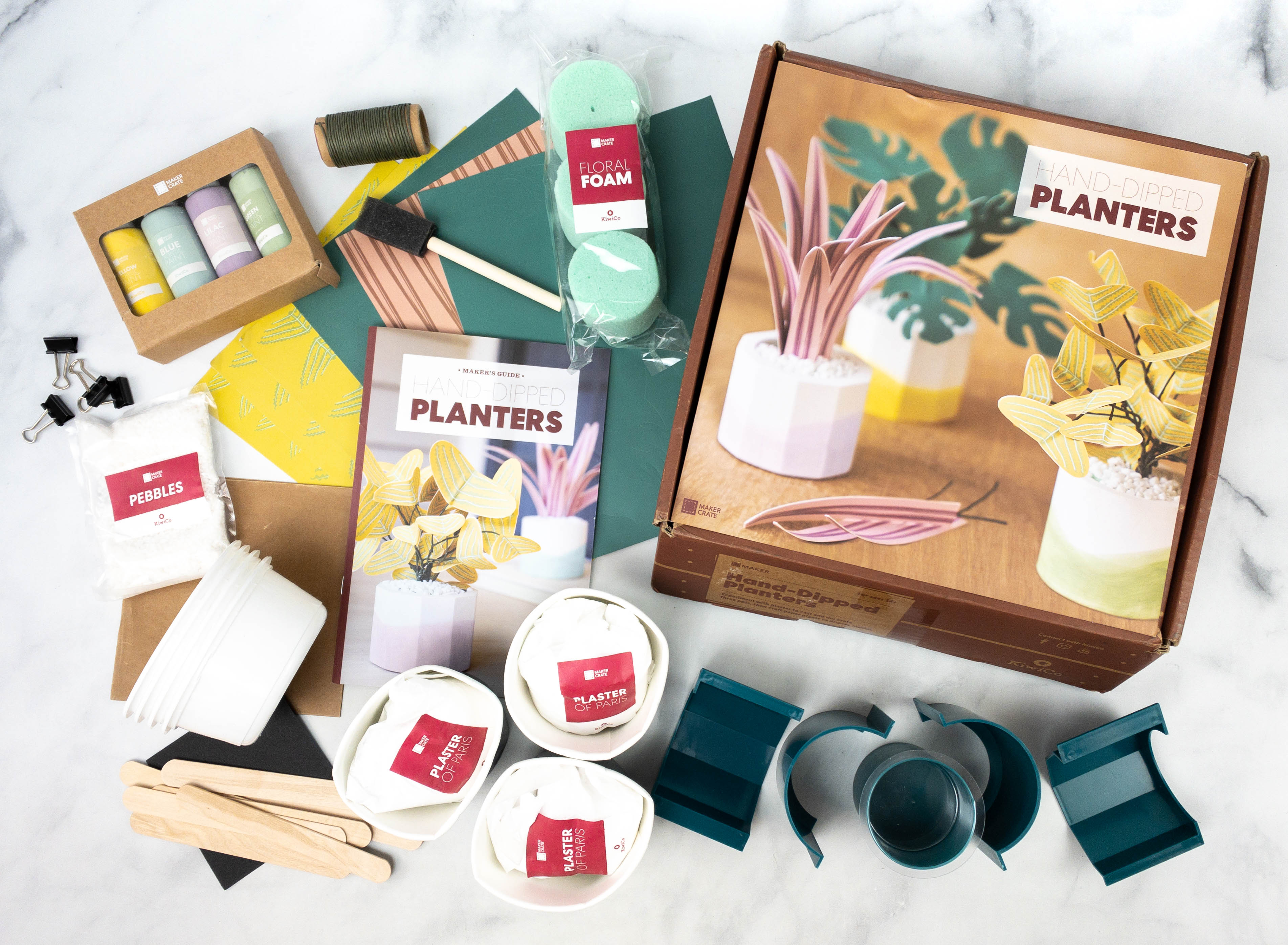 Maker Crate Review + Coupon - HAND-DIPPED PLANTERS - hello subscription