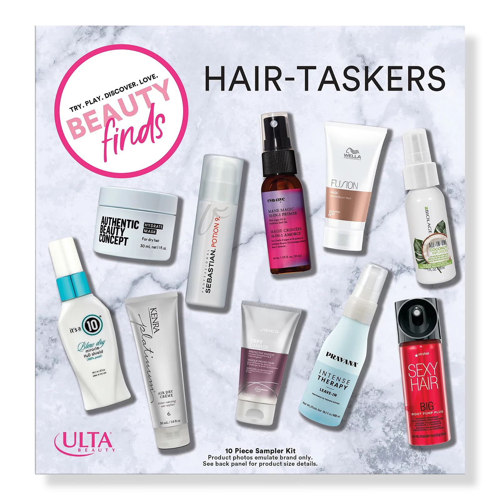 ULTA HairTaskers Sampler Kit 10 Deluxe Samples To Effortlessly Style