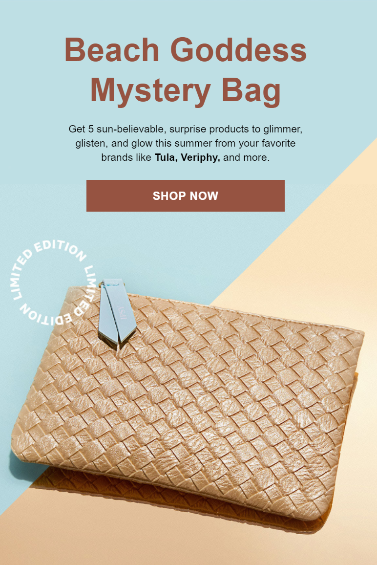 beach goddess mystery bag